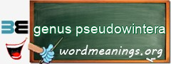 WordMeaning blackboard for genus pseudowintera